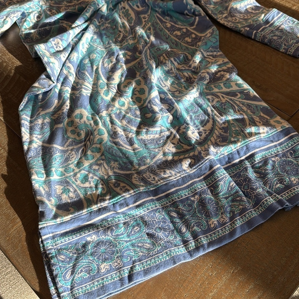 COOLIBAR oceanside tunic dress in aura blue summertime paisley - Picture 10 of 10